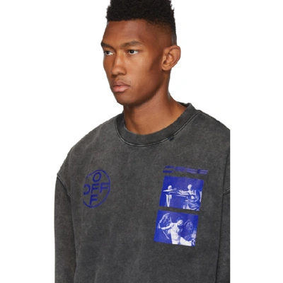 Shop Off-white Black And Blue Hardcore Caravaggio Sweatshirt In 1030 Blkblu