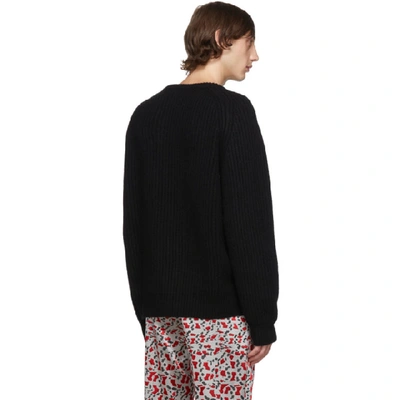 Shop Haider Ackermann Black Ribbed Sweater
