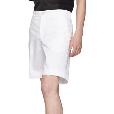 Shop Prada White Gabardine Shorts