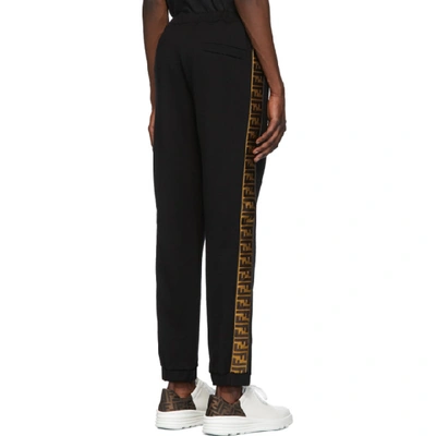 Shop Fendi Black Forever  Seam Tape Lounge Pants