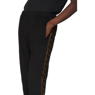 Shop Fendi Black Forever  Seam Tape Lounge Pants