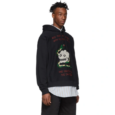 Shop Gucci Black Skull & Snake Hoodie