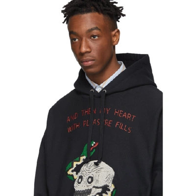 Shop Gucci Black Skull & Snake Hoodie