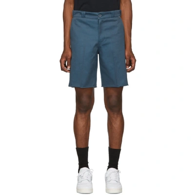 Shop Dickies Construct Blue Cut-off Shorts In Workerblue