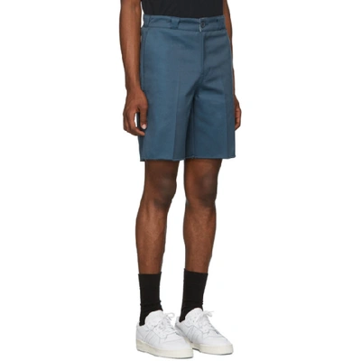 Shop Dickies Construct Blue Cut-off Shorts In Workerblue