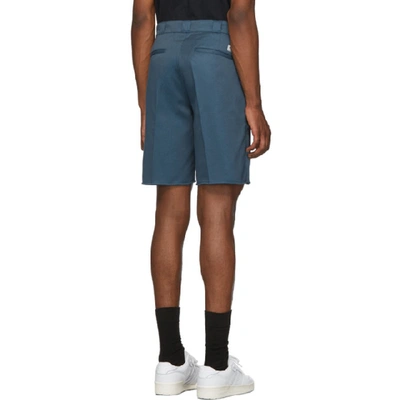 Shop Dickies Construct Blue Cut-off Shorts In Workerblue