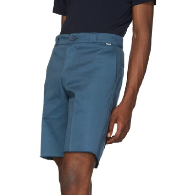 Shop Dickies Construct Blue Cut-off Shorts In Workerblue