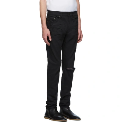 Shop Saint Laurent Black Skinny Low Waist Jeans In 1080 Usdblk