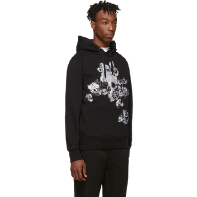 Shop Alexander Mcqueen Black Embroidered Hoodie