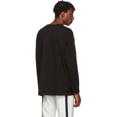 Shop Raf Simons Black Cotton Long Sleeve T-shirt In 00099 Black
