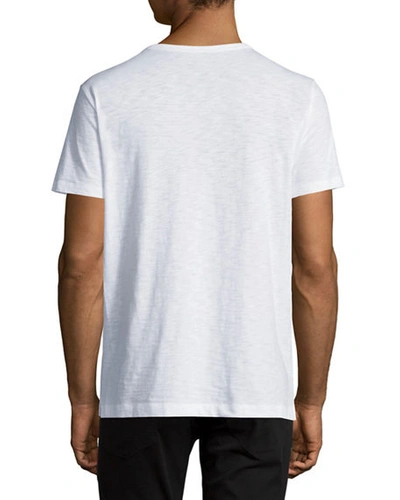 Shop Vince Slub Short-sleeve V-neck T-shirt In Optic White