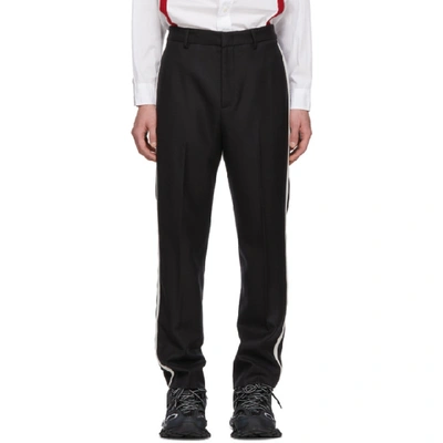 Shop Moncler 2  1952 Black Wide Sport Trousers In 144-999.blk