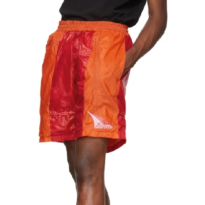 Shop Heron Preston Ssense Exclusive Orange And Red Jump Shorts In Orangemulti