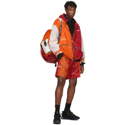 Shop Heron Preston Ssense Exclusive Orange And Red Jump Shorts In Orangemulti