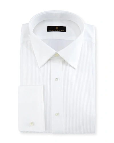 Shop Ike Behar Gold Label Pleated-bib Tuxedo Shirt, White