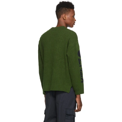 Shop Kenzo Green Wool  Paris Sweatshirt In 51 Drkhaki