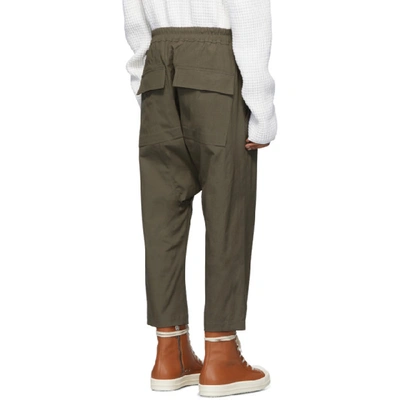 Shop Rick Owens Taupe Drawstring Cropped Trousers In 34 Dust