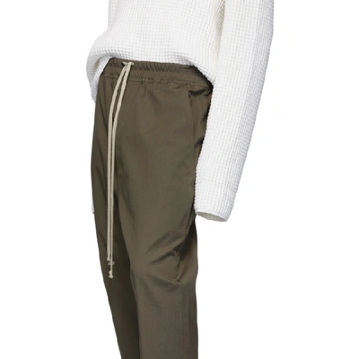 Shop Rick Owens Taupe Drawstring Cropped Trousers In 34 Dust