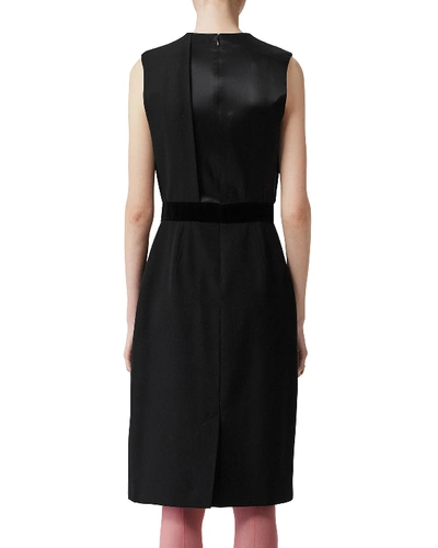 Shop Burberry Silk Double-skirt Dress In Black