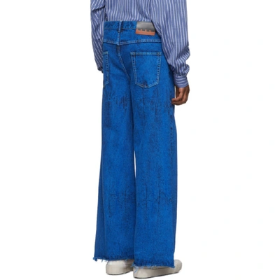 Shop Marni Blue Overdyed Bleached Jeans In 00b50 Blue