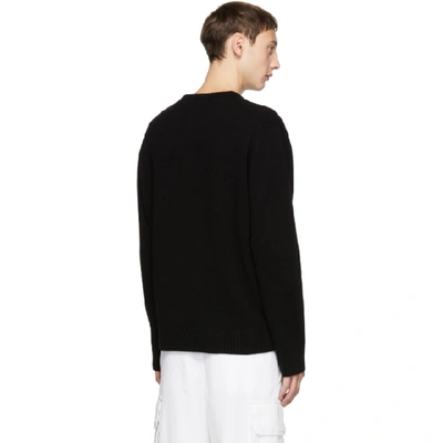 Shop Adaptation Black Cashmere C.o.a. Crewneck Sweater In Black.twd