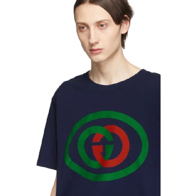 Shop Gucci Blue Interlocking G T-shirt