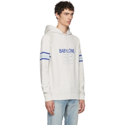 Shop Saint Laurent White 'babylone' Hoodie