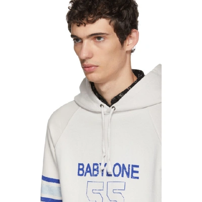 Shop Saint Laurent White 'babylone' Hoodie