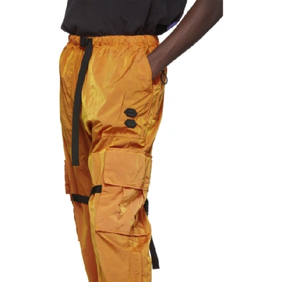 Shop Off-white Orange Parachute Cargo Pants In 1901 Orgwht