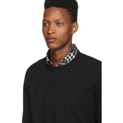 Shop Burberry Black Monogram Collins Sweater