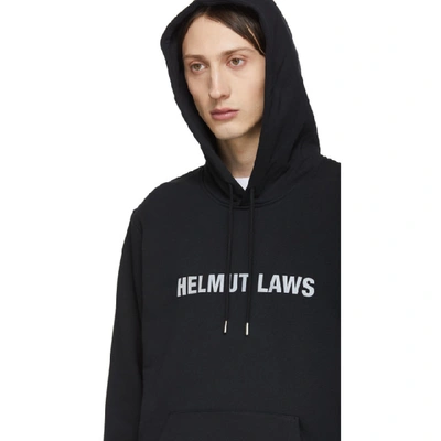 Shop Helmut Lang Black Helmut Laws Hoodie In Blackbasalt