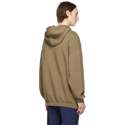 Shop Balenciaga Tan Bb Hoodie In Oat