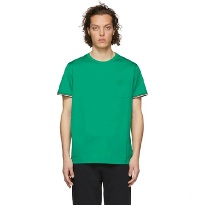 Shop Moncler Green Pocket T-shirt In 824 Green