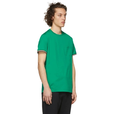 Shop Moncler Green Pocket T-shirt In 824 Green