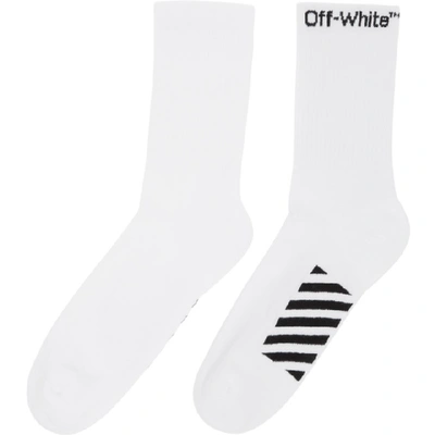 Shop Off-white White & Black Basic Socks
