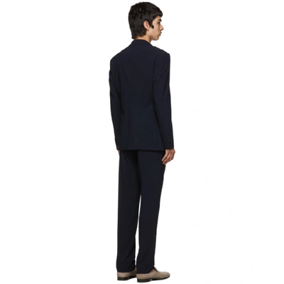 Shop Giorgio Armani Navy Classic Napoli Suit