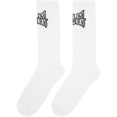 Shop Palm Angels White Metal Palm Socks In 0110 Whtblk
