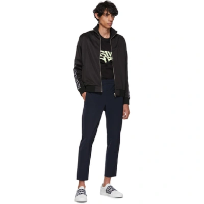 Shop Givenchy Black Glow-in-the-dark Slim-fit T-shirt In 001 Black