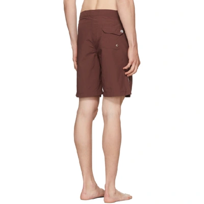 Shop Solid & Striped Burgundy Piped Board Shorts