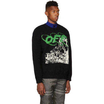 Shop Off-white Black And White Ruined Factory Sweater In 1001 Blkwht