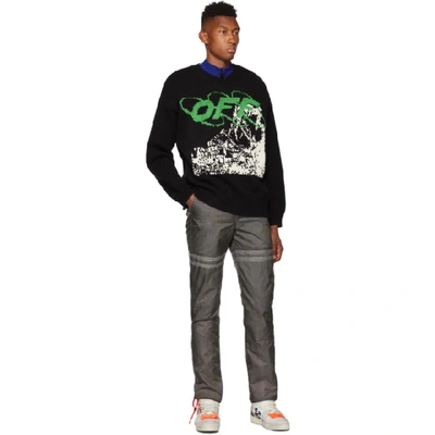 Shop Off-white Black And White Ruined Factory Sweater In 1001 Blkwht