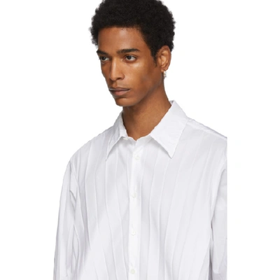 VALENTINO 白色褶裥衬衫