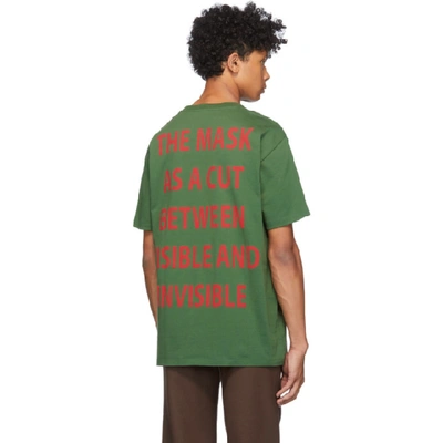 Shop Gucci Green Manifesto T-shirt In 3806 Aspara