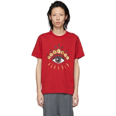 Shop Kenzo Red Eye T-shirt In 20 - Dark R