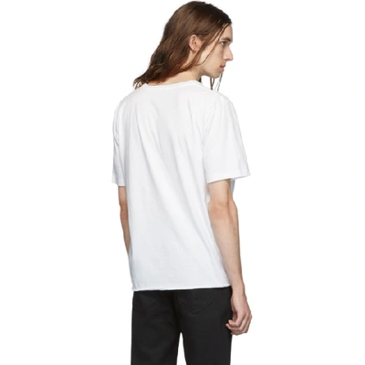 Shop Saint Laurent White Radio Print T-shirt