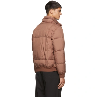 Shop Stone Island Red Down Puffer In V0013 Rust