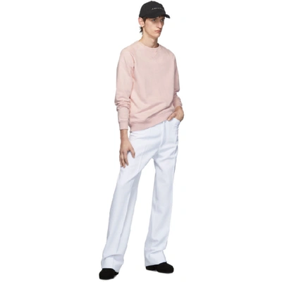 Shop Random Identities Pink Fleece Sweatshirt In Chalk Pink