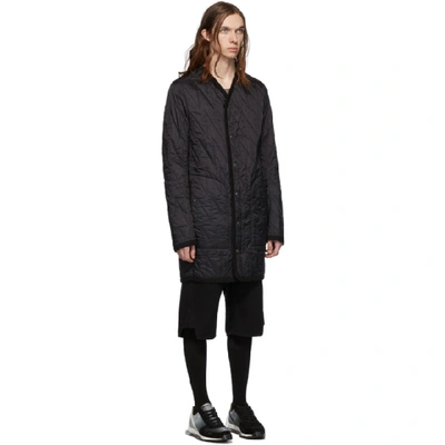 Shop Rick Owens Black Snap Front Liner Jacket In 09 Black