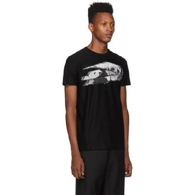 Shop Alexander Mcqueen Black Print T-shirt In 0901 Blkmix