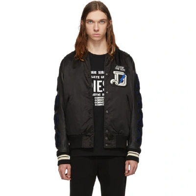 Shop Diesel Black L-kharkov Bomber Jacket In 900 Black